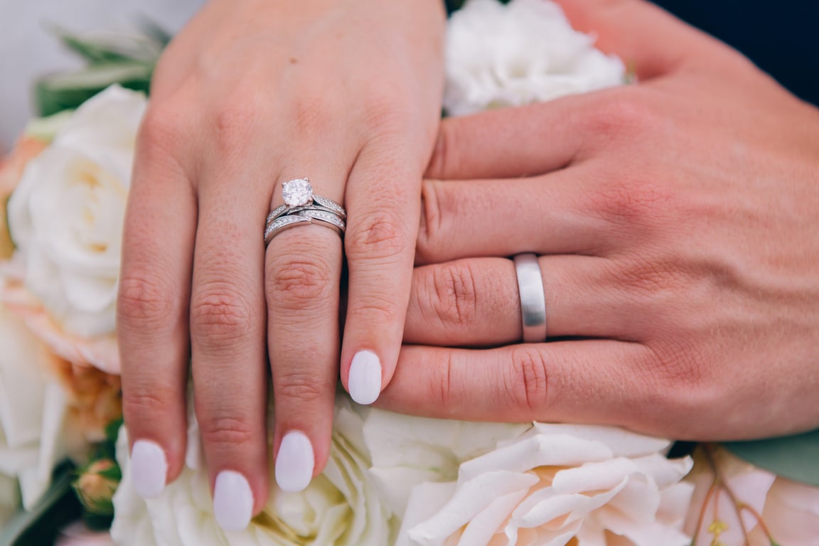 Hands Wearing Wedding Rings